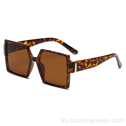 Nuevas gafas de sol cuadradas de montura grande Retro Gafas de sol para mujer de la misma tendencia en Europa y América Gafas de sol de calle para hombre s2112